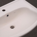 Green pedestal bathroom sink