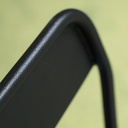 Chair 'Iconique' by Recyclart Fabrik - Black powder-coated (Blue seat)