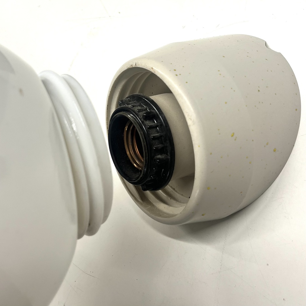 Wall light in opaline glass and bakelite by Bo-Niko (ca. 1960)