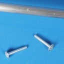 Door handle with key plate in anodized aluminium