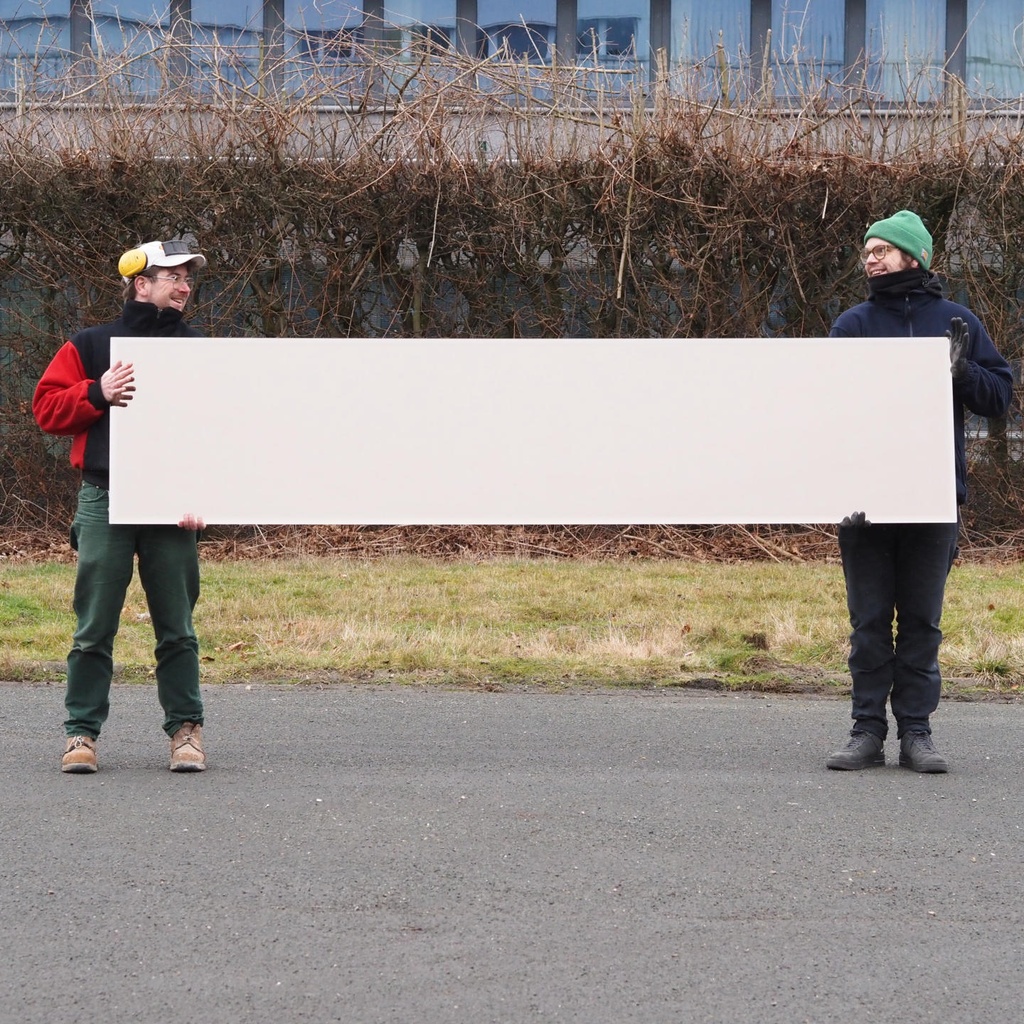 Bevelled mirror with wooden frame (170 x 100 cm)