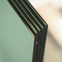 Bevelled mirror with wooden frame (170 x 100 cm)