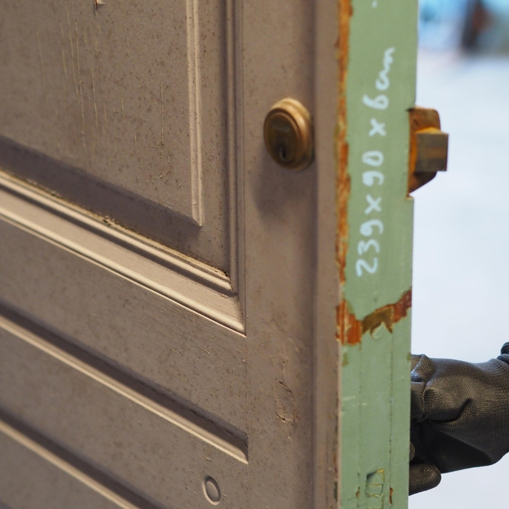 Door in painted solid wood (H. 239 x W. 90 cm) - Left