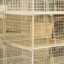 Wire shelving unit in lacquered steel - Cream/White