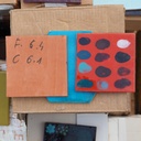 Handpainted glazed terracotta tile from the workshop of Agnès Emery (various sizes) - Only available in our physical shop