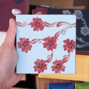 Handpainted glazed terracotta tile from the workshop of Agnès Emery (various sizes) - Only available in our physical shop