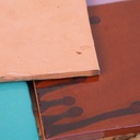 Handpainted glazed terracotta tile from the workshop of Agnès Emery (various sizes) - Only available in our physical shop