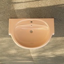 Double bathroom sink in green glazed porcelain by Villeroy & Boch