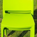 Stackable chair in plywood and lacquered steel