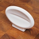 Soap holder in glazed porcelain