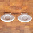 Glass holder in glazed porcelain