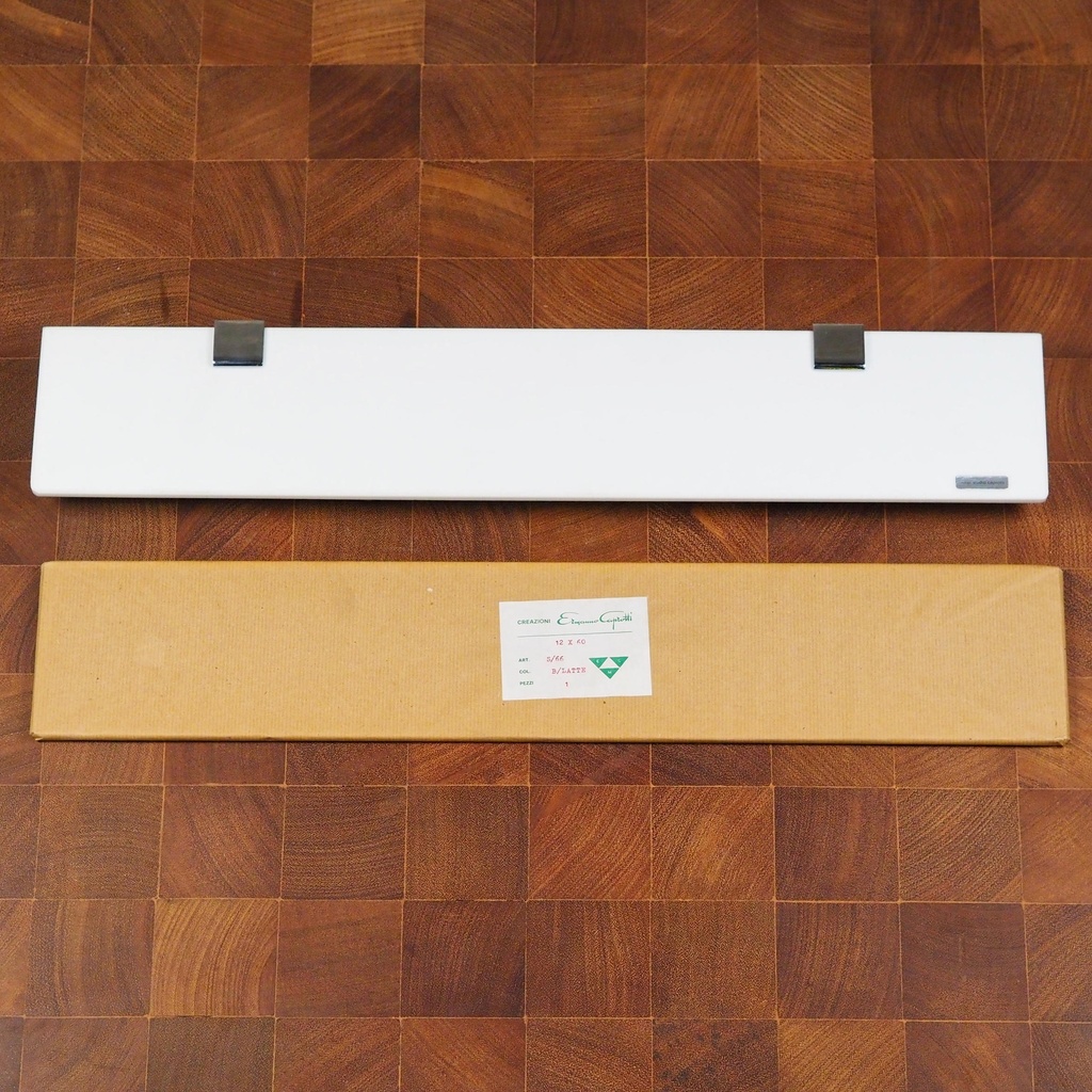 Bathroom shelf in opaline glass by Studio Caprotti