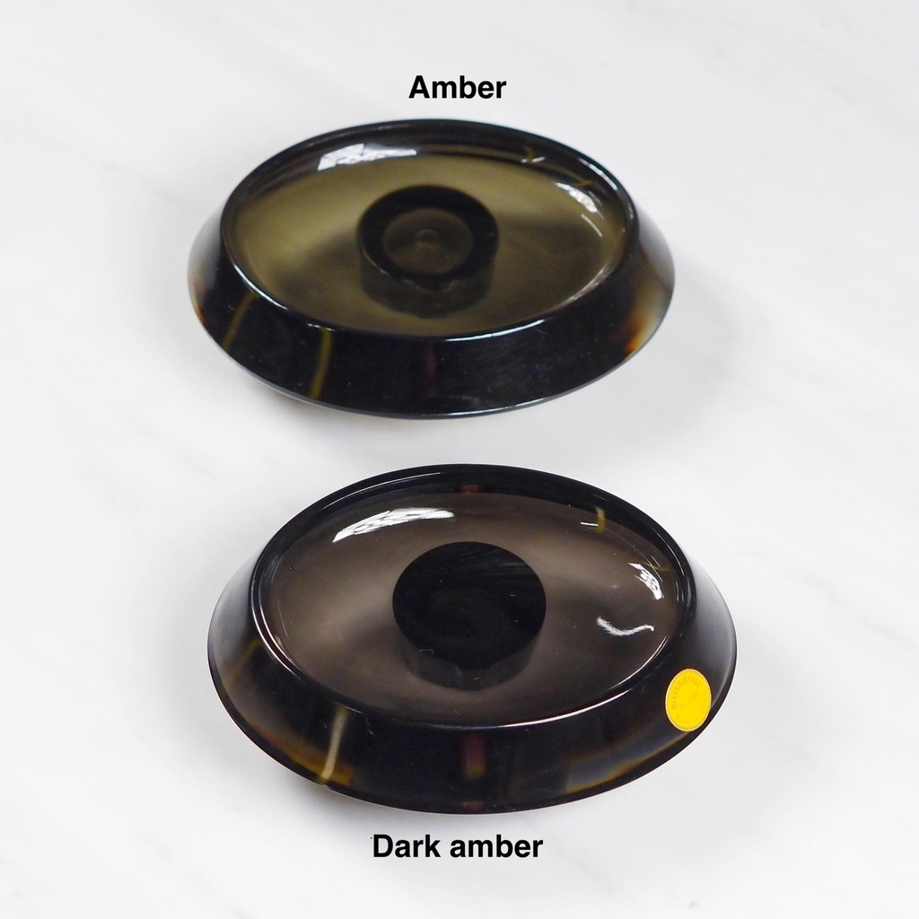 Soap dish 'Omega' in smoked crystal by Turk+Bolte