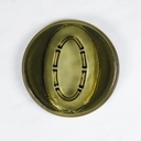 Soap dish in smoked pressed glass