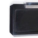 Bathroom wall shelf in smoked pressed glass by Inda - Opaque black