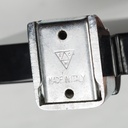 Large wall soap holder in smoked pressed glass by Inda