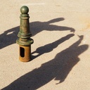 Traffic bollard in cast-iron