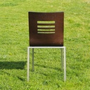 Stackable chair in Pagwood by Thur-op-seat