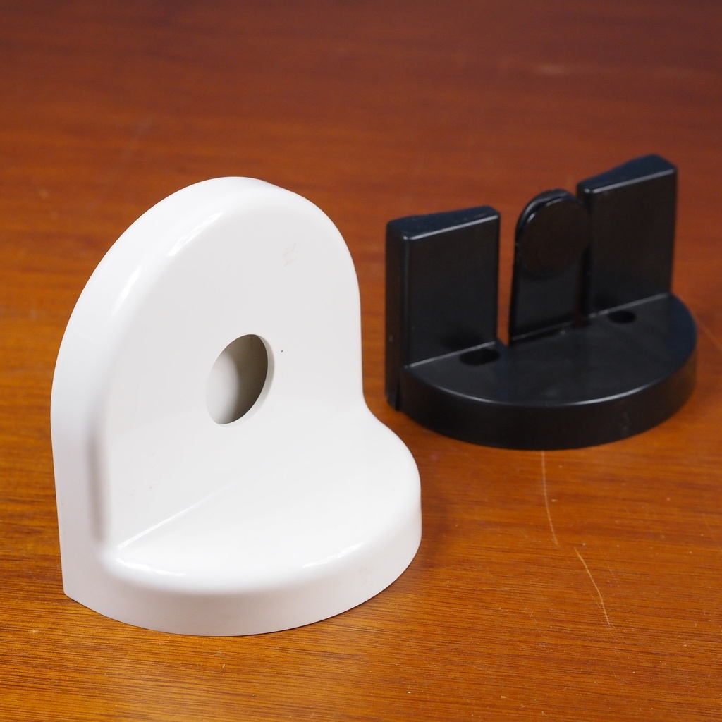 Large wall soap holder in smoked pressed glass by Inda