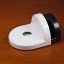 Large wall soap holder in smoked pressed glass by Inda