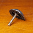 Door handle in stainless steel with key rosette