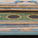 Handpainted glazed terracotta tile from the workshop of Agnès Emery (various sizes) - Only available in our physical shop