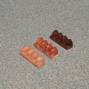 Embossed handmade tile in terracotta by Emery&Cie (13,5 x 4,5 cm) - Banana flower