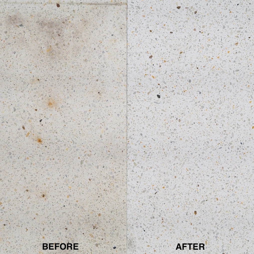 Square recut slab of terrazzo ‘Vetisol Cristo’ (50 x 50 cm)