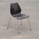 School chair in plywood and steel tube legs