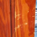 Door in varnished solid pine with textured glass panels (H. 215 x W. 81/83 cm) - Right