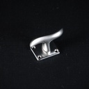 Wavy window lever in aluminium with trapezoidal rosette by Rombi