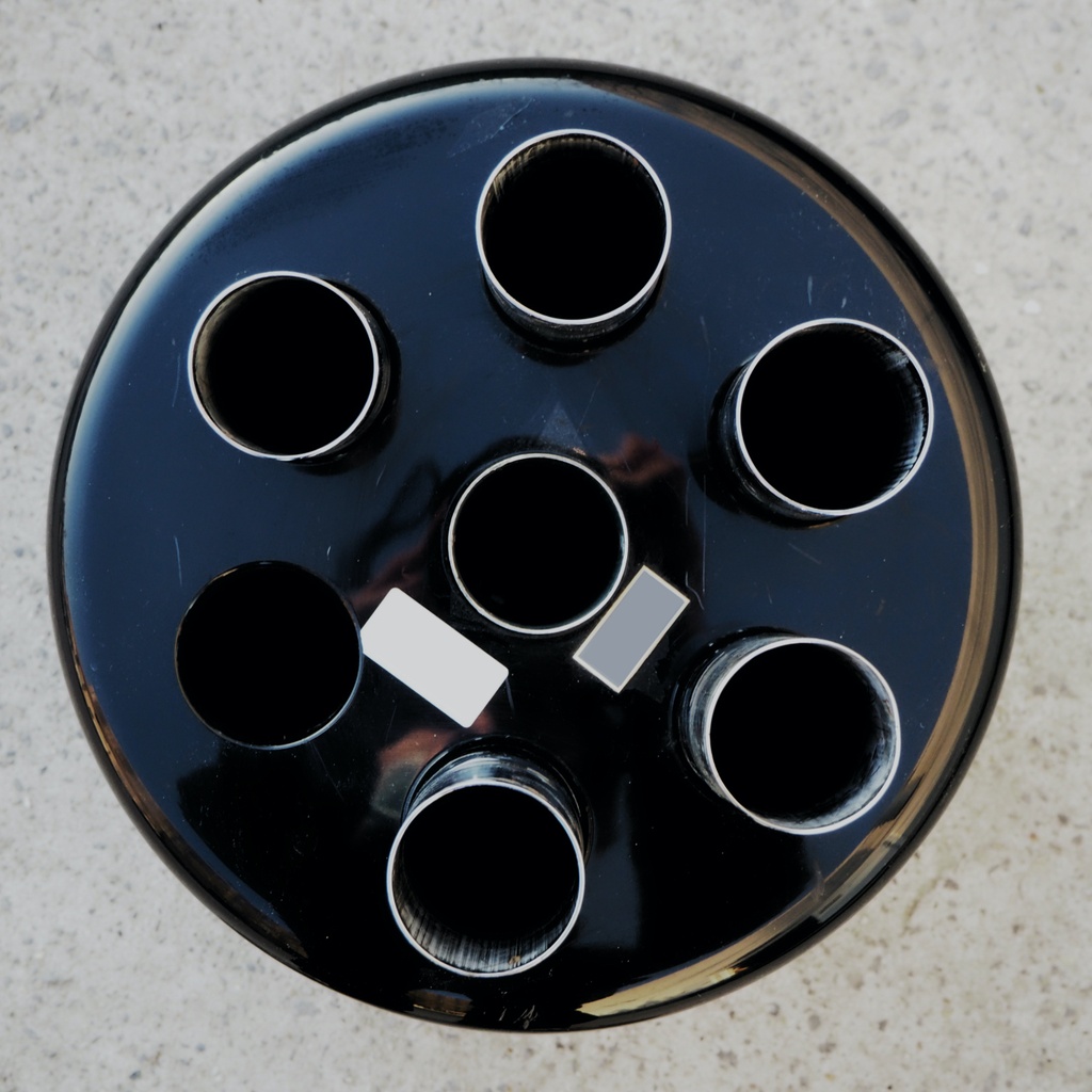 Black coat and umbrella rack by Paolo Orlandini & Roberto Lucci for Velca Legnano