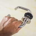 Door lever in stainless steel