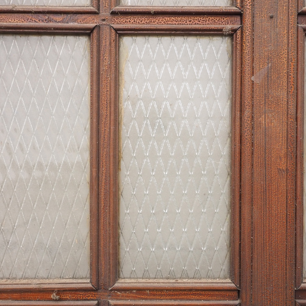 Door in painted wood with patterned glass panels (W. 83,5 x H. 224,4 cm) - Right