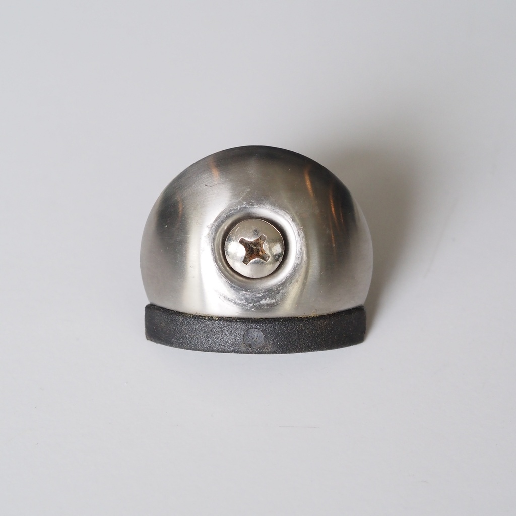 Door stop with stainless steel plate