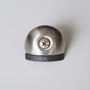 Door stop with stainless steel plate