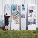 Set of aluchromie panels by Ralph Cleeremans (285 cm high) - Set 02