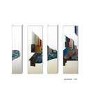Set of aluchromie panels by Ralph Cleeremans (285 cm high) - Set 07