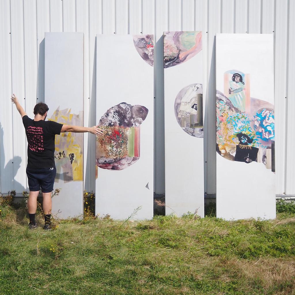 Set of aluchromie panels by Ralph Cleeremans (285 cm high) - Set 11