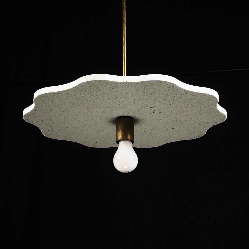 Hanging light 'Aurore 50' in terrazzo ‘Vetisol Cristo’ (Waves)