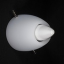 Wall or ceiling light in white frosted glass by M. Mengotti & S. Prandina for Prandina