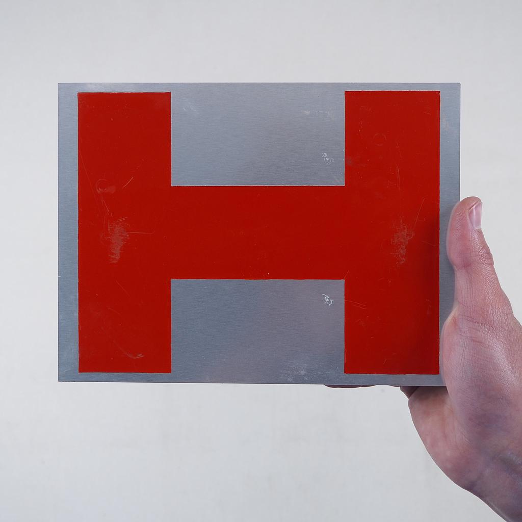 Signage in aluminium from the Générale de Banque