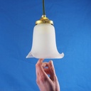 Hanging light 'Fairuz' in frosted glass