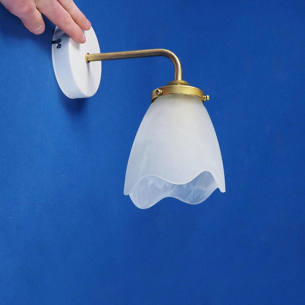 Wall light 'Babette' in frosted glass