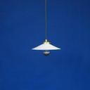 Hanging light 'Apollo' with shade in opaline glass