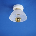 Wall/Ceiling light 'Lionel' in textured glass