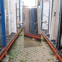 Door in stainless steel from the Générale de Banque (H. 198 x 92,5 cm)