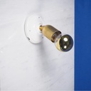 Adjustable brass socket with porcelain base (E27) (New)