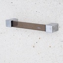 Towel holder in smoked tempered glass by Veca