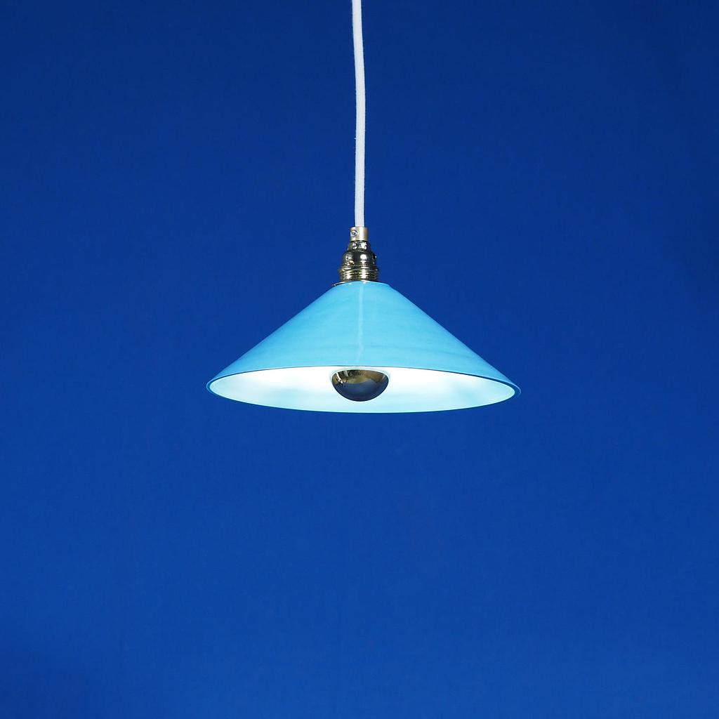 Hanging light 'Nicolo' in opaline glass - Sky blue